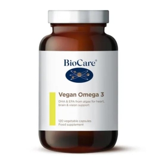 BioCare Vegan Omega 3 120 Vegetable Capsules