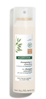 Klorane Extra-Gentle Tinted Dry Shampoo with Oat Milk & Ceramide for Dark Hair 150ml