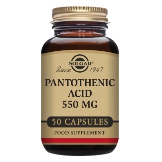 Solgar Pantothenic Acid 550 mg 50 Vegetable Capsules