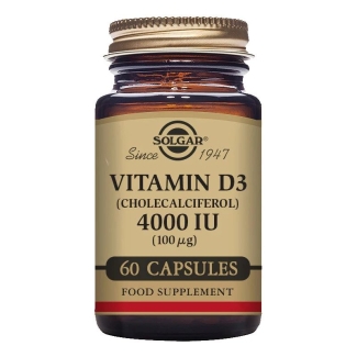 Solgar Vitamin D3 4000 IU (100 µg) 60 Vegetable Capsules