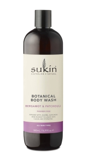 Sukin Botanical Body Wash Bergamot and Patchouli 500ml