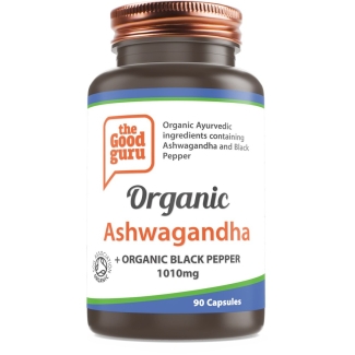The Good Guru Organic Ashwagandha & Black Pepper 90 caps