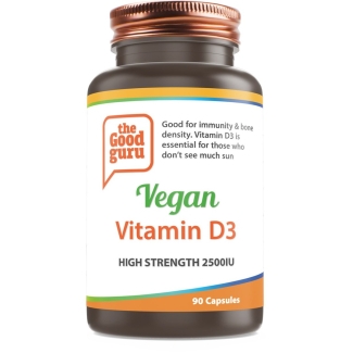 The Good Guru Vegan Vitamin D3 High Strength 90 Caps