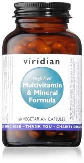 Viridian HIGH FIVE Multivit & Mineral Formula 60 Veg Caps 