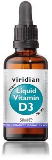 Viridian Liquid Vitamin D3 2000iu Drops 50ml
