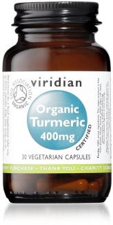 Viridian Organic Turmeric 400mg 30 Veg Caps 