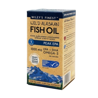 Wiley's Finest Wild Alaskan Fish Oil Peak EPA 1000mg 60 Capsules