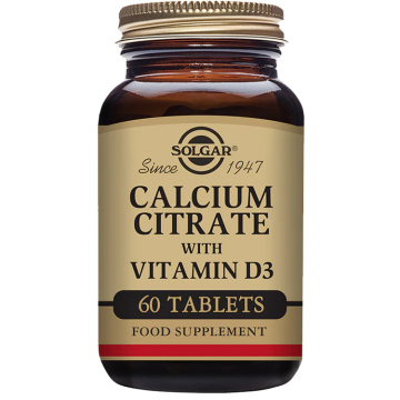 Solgar Calcium Citrate with Vitamin D3 60 Tablets
