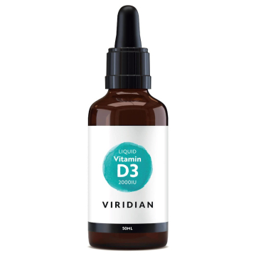 Viridian Liquid Vitamin D3 2000iu Drops 50ml Viridian Liquid Vitamin D3 2000iu Drops 50ml