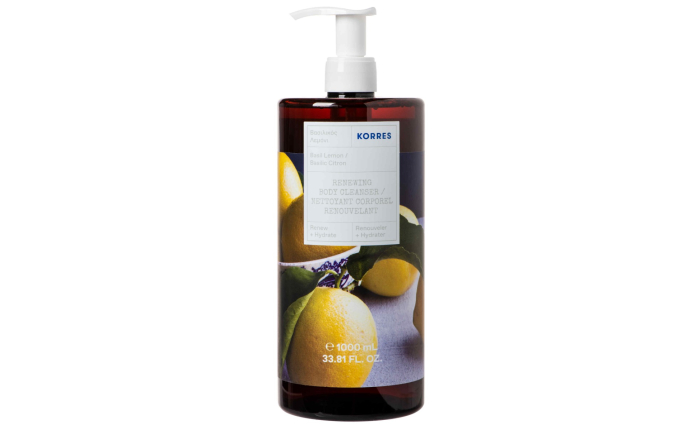 Korres Basil Lemon Renewing Body Cleanser 1l Korres Basil Lemon Renewing Body Cleanser 1l