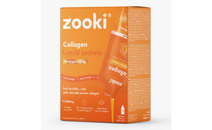 Zooki Super Strength Collagen Mango Peach Zooki 14 x 15ml Zooki Super Strength Collagen Mango Peach Zooki 14 x 15ml
