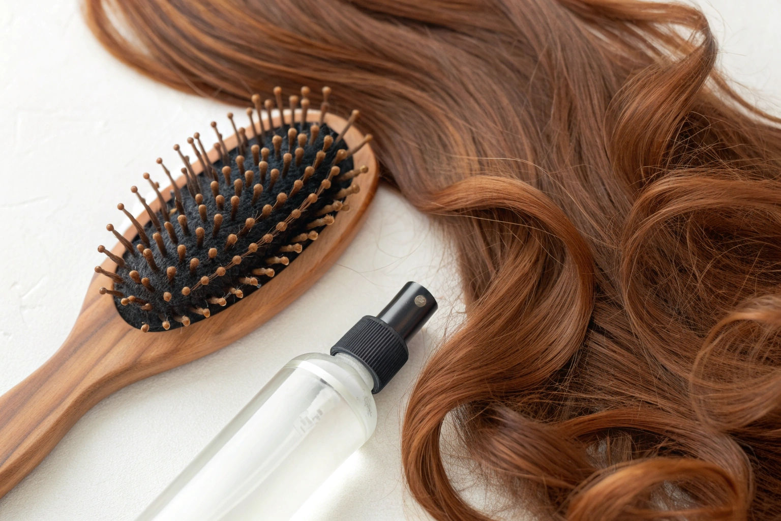 hair brush and spray for coloured hair